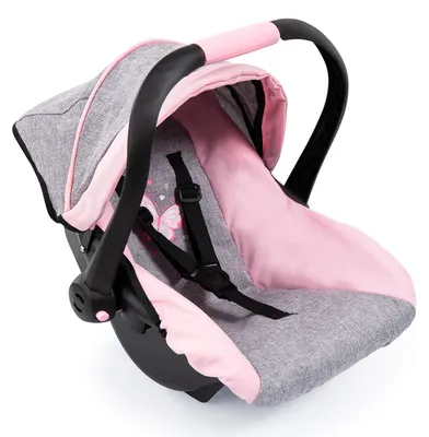 Productafbeelding van Bayer Design 67933AA Autostoeltje voor poppen, accessoire voor poppen, geschikt voor de poppenbuggy Vario, met bekleding, 46 cm