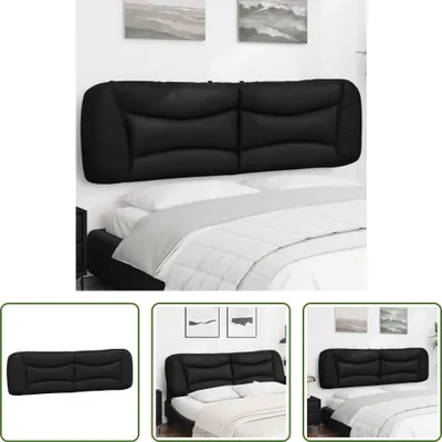 Produktbild von The Living Store Kopfteil-Kissen Schwarz 180 cm Kunstleder
