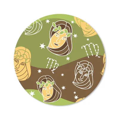Produktbild von MuchoWow® Mauspad Mousepad Jungfrau - Tierkreiszeichen - Muster 20x20 cm - Mousepads - Maus Mat - Pad - Mausunterlage - Schreibtischmatte