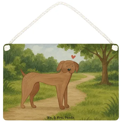 Produktbild von Mr. & Mrs. Panda Schild Hund Dogge Design DIN A4 - Weiß - Geschenk, kleine aufmerksamkeit, holzbild, Wandbild Holz, Deutsche, Dekobrett, Sprüche, Türschild, Herz, Hunde