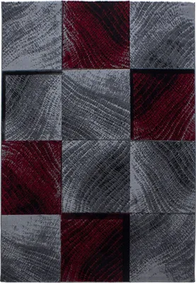 Produktbild von Kurzflor Teppich Pago rechteckig, Farbe: Rot, Größe:120x170 cm
