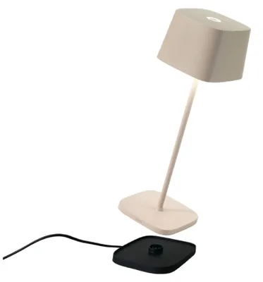 Produktbild von Zafferano Ofelia Pro Sand LED-Tischlampe, wiederaufladbar und dimmbar - 2200-2700-3000 K - 9 Stunden maximale Leistung