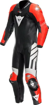 Zdjęcie produktu dla Dainese Mugello 3 D-Air perforowany 1-częściowy kombinezon motocyklowy ze skóry, czarny/czerwony/biały, 64