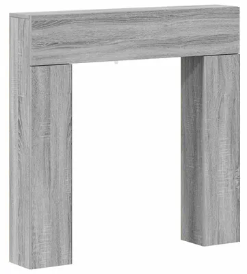 Produktbild von vidaXL Kaminumrandung Sonoma-Grau 102 x 18 x 100,5 cm Holzwerkstoff