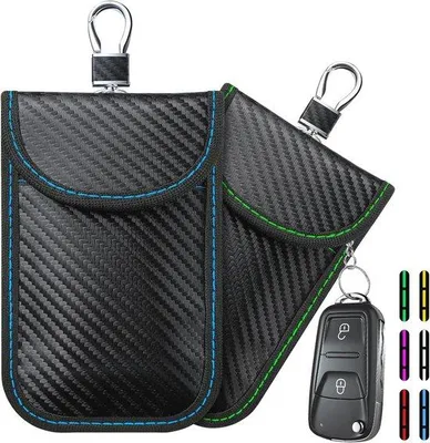 Produktbild von Faraday Pouch 2024 - 2 St. RFID-Blockiertasche für Schlüssel, Anti-Distile Auto-Schlüsselgehäuse