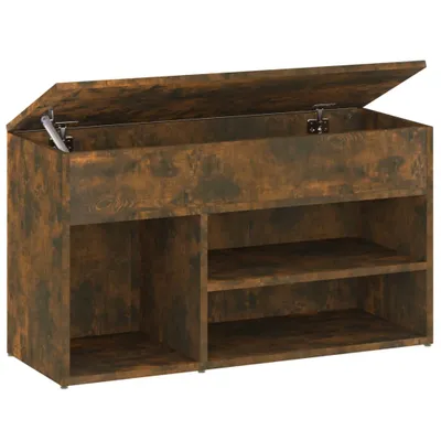 Obrázek produktu pro vidaXL Lavice na boty kouřový dub 80x30x45 cm výrobek ze dřeva