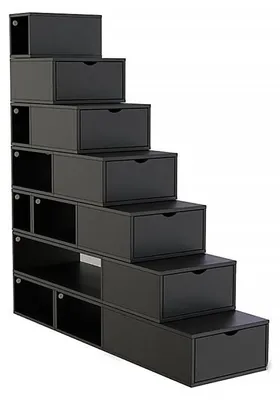 Productafbeelding van Trapkast, 175 cm - Zwart