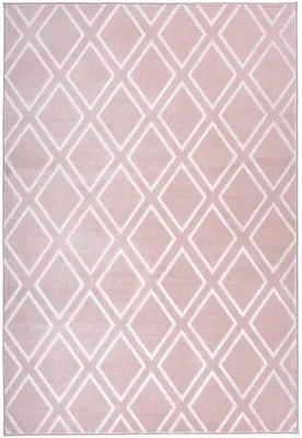 Obrázok produktu pre Ibenzoa® Textilný koberec s 3D diamantovým vzorom, krátky vlas – 170 x 120 cm, polyester s syntetickým spodkom, jemná textúra vhodná do obývačky, spálne a pracovne