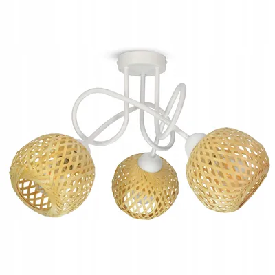 Produktbild von LUXOLAR - Led Deckenleuchte - Deckenlampe 3 flammig Weiß E27 60W - Hängelampe wohnzimmer für Wohnzimmer, Küchen - BOHO Kugeln