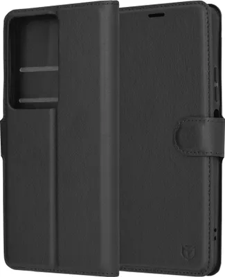Zdjęcie produktu dla Techsuit Leather Folio Book Wallet Flip Cover dla Oppo A79 / OnePlus Nord N30 SE - Czarny