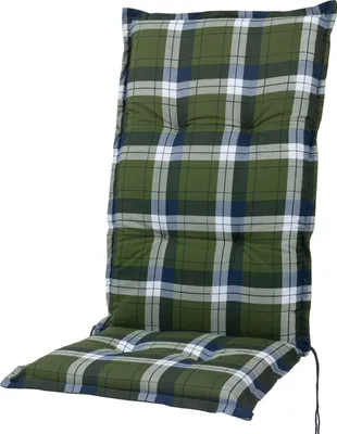 Produktbild von Auflage Hochlehner Prato 90922-205 grün-weiß kariert 120x54x7 cm Sun Garden