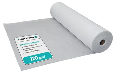 Produktbild von Abdeckvlies selbstklebend  – 120 g/m² -0.50m x 50m (25m²) , Renovierungsvlies, Malervlies, Abdeckvlies selbsthaftend, Treppenvlies