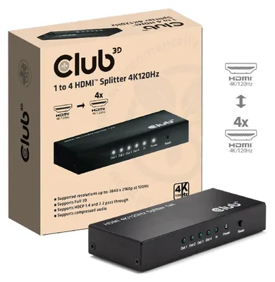 Immagine prodotto di Club3d CLUB3D 1-4 HDMI™ Splitter 4K120Hz