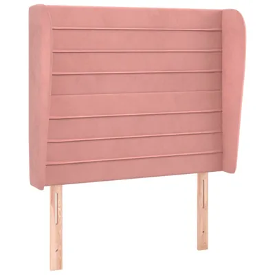 Produktbild von vidaXL Kopfteil mit Ohren Rosa 83x23x118/128 cm Samt