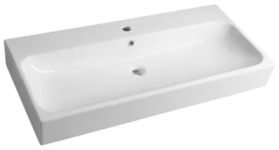Zdjęcie produktu dla Sapho Toridi - Umywalka 101x47 cm, z przelewem, z otworem na baterię, biała TU0221