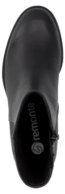 Produktbild von Remonte Damen Leder-Stiefelette mit Reißverschluss und Wechselsohle D3U73, Größe:40 EU, Farbe:Schwarz