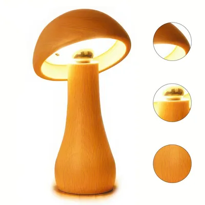 Produktbild von kabellose Tischlampe mit Berührungsschalter für Nachttisch, batteriebetriebenes, um 360 Grad drehbar, 6.7*3.9inch, für Wohnzimmer