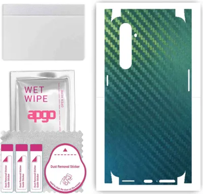 Produktbild von apgo Rückseite + Seiten Schutzfolie, Skin, kompatibel mit Realme X50 Pro 5G, Hinten Displayschutzfolie aus Vinylfolie, kratzfest, einfache Montage - Kohlenstoff-Chamäleon CAKA1