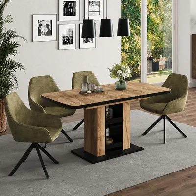 Image de Table de salle à manger Vicco Fenaro Chêne de force doré 120x80cm, Model 59603