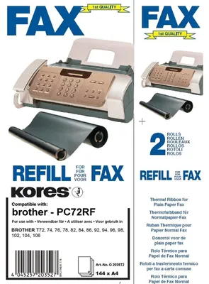 Produktbild von Kores G2035T2, 144 Seiten, Brother Fax T 72,74,76, Fax-Farbband, 2 Stück(e)