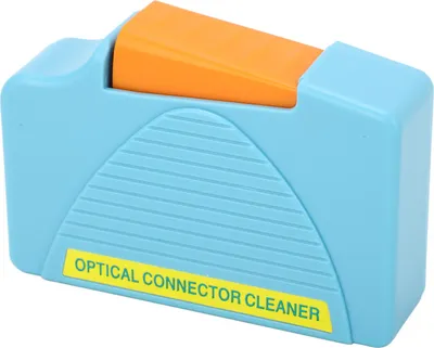 Imagen del producto de Caja de limpieza para fibra óptica, limpiador de conectores ópticos, accesorios para cables, puntas de conexión tipo "jumper", color azul