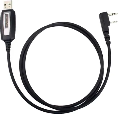 Produktbild von Retevis Funkgerät USB Programmierkabel 2 Pin Kompatibel mit Walkie Talkie RT24 RT24V RT668 RT1 RT28 BF UV-5R BF-88E BF-888S Kenwood Kompatibles Computersystem WinXP / Win7 / Win8 / Win10 (1 STK)