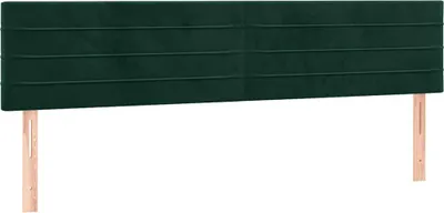 Produktbild von vidaXL Kopfteile Dunkelgrün 160x5x78/88 cm Samt