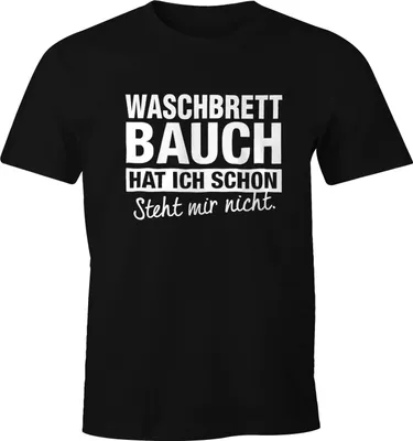 Produktbild von Lustiges Herren T-Shirt Waschbrettbauch hat ich schon steht mir nicht Fun-Shirt Moonworks® 4XL