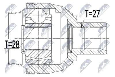 Produktbild von NTY Gelenksatz Antriebswelle Vorne Rechts passend für MERCEDES-BENZ B-Klasse (W246, W242) NPW-ME-115