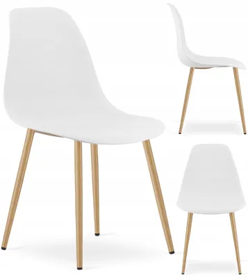 Obrázek produktu pro Židle WAT bílá / nohy z přírodního materiálu x 1