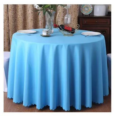 Produktbild von Tischdecke Rund Blau 320 cm Polyester
