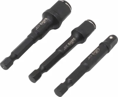 Zdjęcie produktu dla Zestaw 3 adapterów do nasadek i bitów 1/4'' 3/8'' 1/2''