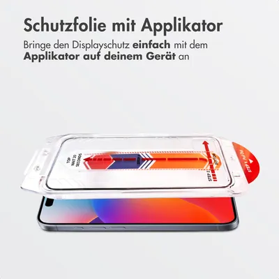 Produktbild von Accezz Gehärtetes Glas Displayschutz mit Applikator - 2-Pack iPhone 17 Pro