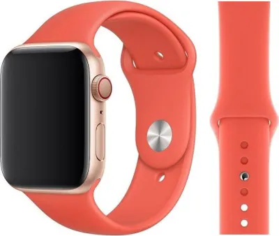 Produktbild von Original Apple Sport Armband S/M 42/44/45mm MTPQ2ZM/A Nectarine