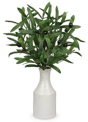 Kunstolivenzweig mit Topf, 43 cm, grün, für Dekoration