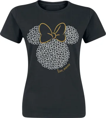 Produktbild von Mickey Mouse T-Shirt Damen Minnie Maus - Love schwarz XXL