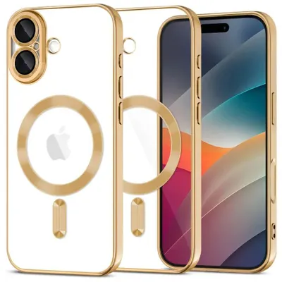 Produktbild von Tech-Protect Magflex Magsafe Tasche für Iphone 17 - Transparent Gold