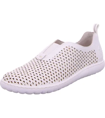 Produktbild von Rieker Damen Slipper 22307-37, 22307-39, 22307-40, 22307-41, 22308-36, 22308-39, 22308-40, 22308-41, 22308-42 RIE-52866 weiss/weiss 42