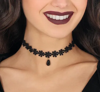 Produktbild von Fiestas Guirca - bestickt-Choker-Kragen, Metall, Polyester, PVC FG1531 (Einheitsgröße) (Schwarz)