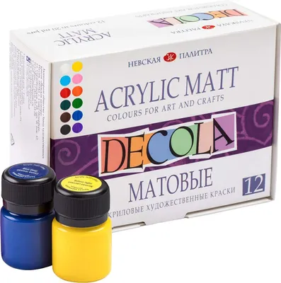 Produktbild von Decola Acrylfarben Set Matt | 12x20ml Acrylfarben Flaschen | Malen Und Gestalten Auf Jeder Oberfläche | Hergestellt von Neva Palette