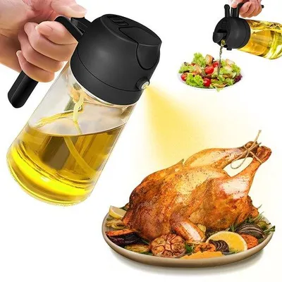 Immagine prodotto di Flacone per olio 2in1 da 500 ml, dispenser per olio da cucina di alta qualità