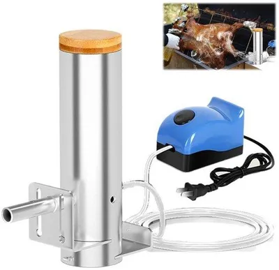 Produktbild von Edelstahl-Räuchergenerator für Kaltrauch, elektrischer Räuchergenerator für Räucherschränke, Kaltraucher mit Pumpe, Kaltraucher für das Kalträuchen von Fisch, Fleisch und Grillgut (Holz)
