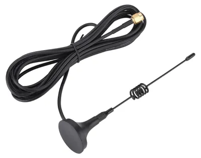 Image de Antenne à ventouse 433 MHz, connecteur SMA mâle droit avec embase magnétique pour radioamateurs
