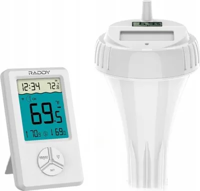 Zdjęcie produktu dla Radyy Pt-1 Cyfrowy Bezprzewodowy Termometr Basenowy Wyświetlacz Lcd