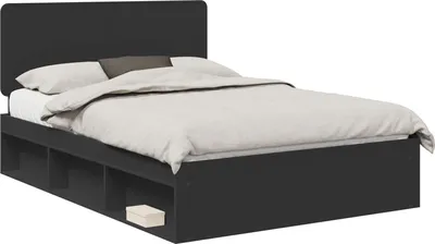 Immagine prodotto di vidaXL Struttura letto nera 140 x 200 cm in legno di pino massiccio