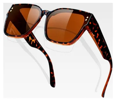 Produktbild von Übergröße Überzieh Sonnenbrille für Damen mit polarisierten Gläsern und UV400 Schutz