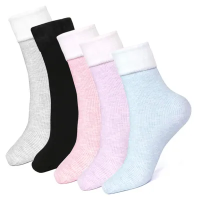Immagine prodotto di Calzini caldi - 5 paia di calzini in cotone antiscivolo termici da donna