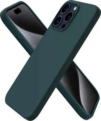 Image de iPhone 15 Pro Max Housse silicone 6,7 pouces vert olive - Anti-rayures