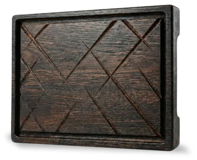 Zdjęcie produktu dla Omgoods - Deska do steków z drewna dębowego (30 x 20 cm) idealna do grillowania i serwowania