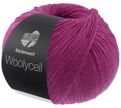 Produktbild von Lana Grossa Meilenweit 100 g WOOLYCELL 4-fach Sockengarn ohne Polyamidanteil 400 m Farbe 011 - Fuchsia